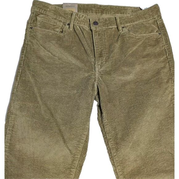 NEW Levi's 711 Pants Women 32x30 Corduroy Skinny Mid Rise Beige NWT - Picture 3 of 10